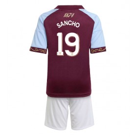 Aston Villa Jadon Sancho #19 Hemmakläder Barn 2025-26 Kortärmad (+ Korta byxor)